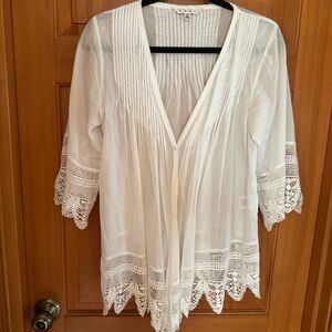 CAbi Cream Textured Cardigan